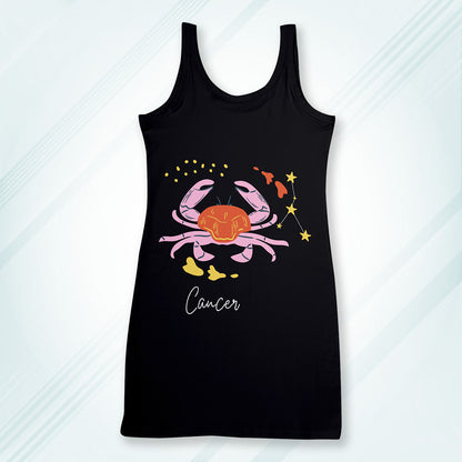 Black Regular Fit Tank Top Cancer Horoscope | Women