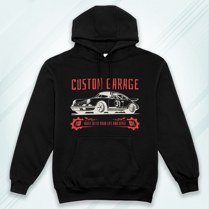Black Hoodie Sweatshirt | Custom Garage Unisex