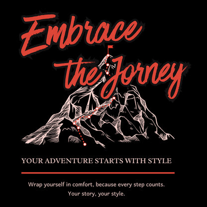 Black Hoodie Sweatshirt | Embrace the Journey Unisex