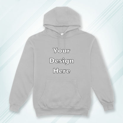 Grey Melange Front Customized Hoodie Sweatshirt | Unisex