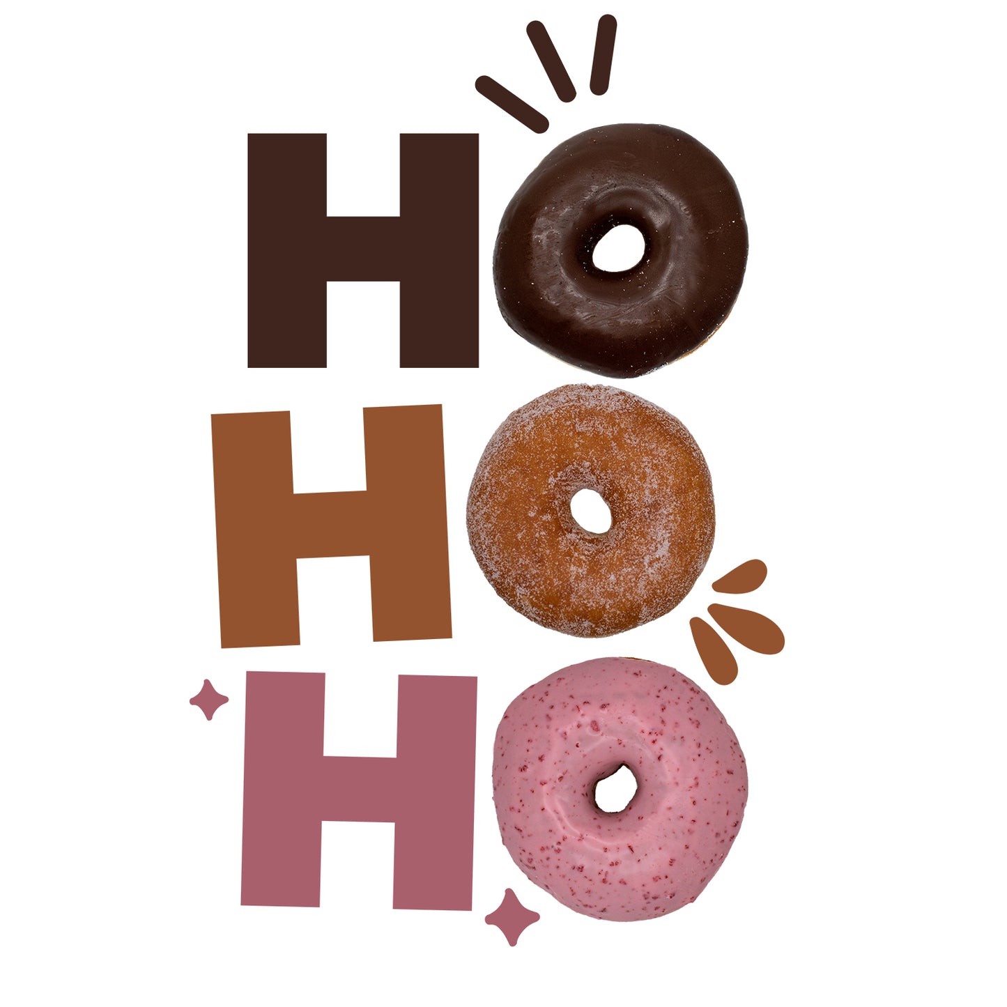 Cotton Printed Unisex Sweatshirt Ho Ho Ho Donut