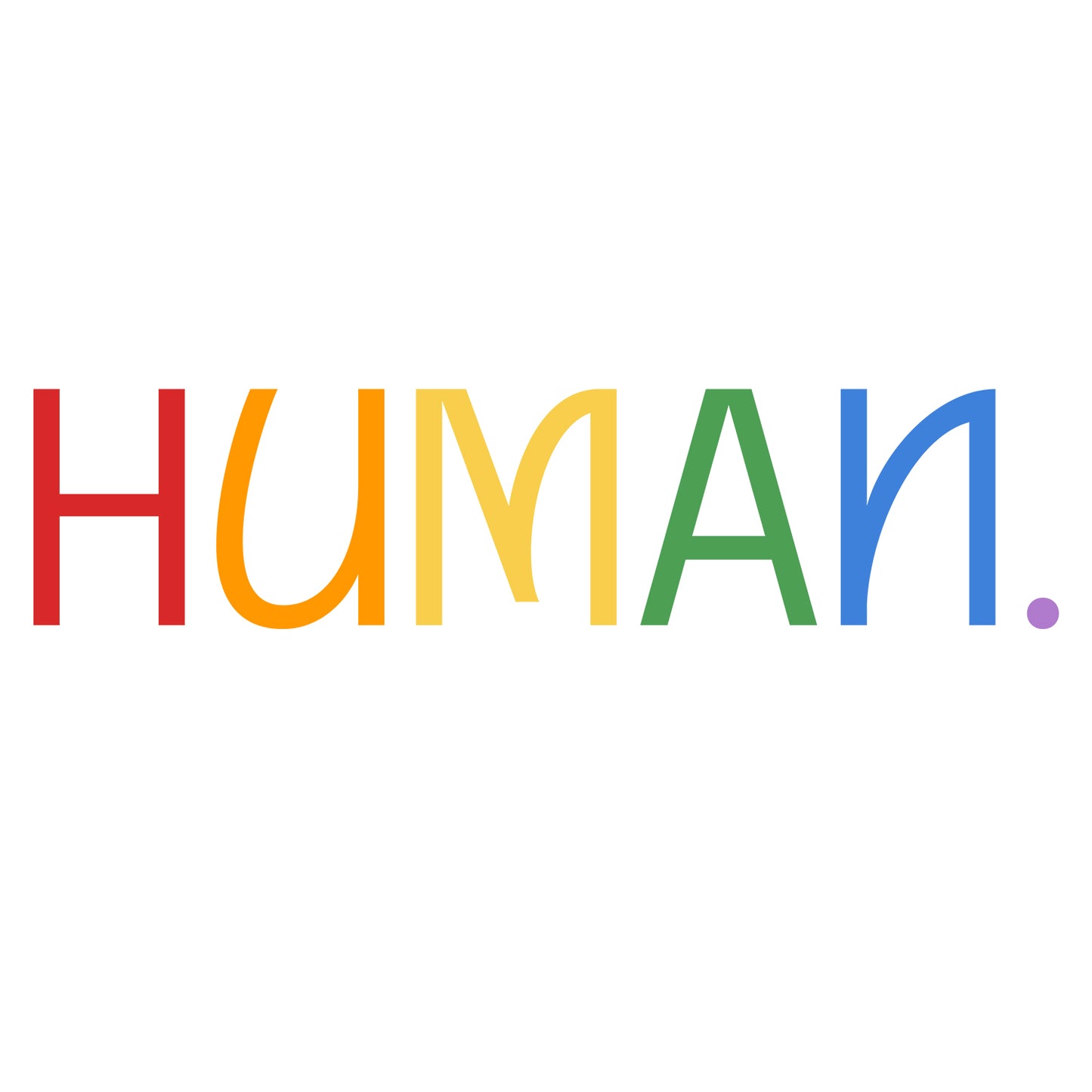 Human Colorful Text Cotton Round Neck Half Sleeve Crop Top | Women