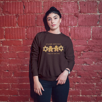Cotton Printed Unisex Sweatshirt Its the Sweetest Time of the Year Ginger Bread