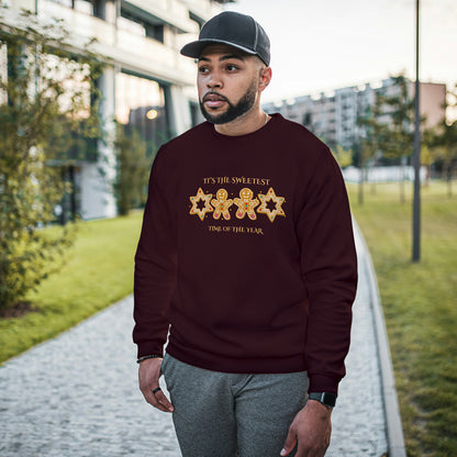 Cotton Printed Unisex Sweatshirt Its the Sweetest Time of the Year Ginger Bread