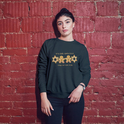 Cotton Printed Unisex Sweatshirt Its the Sweetest Time of the Year Ginger Bread