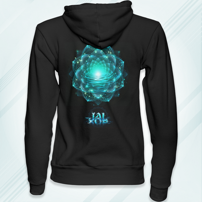 Black Hoodie Sweatshirt | Jal - Water - Panch Mahabhuta Unisex