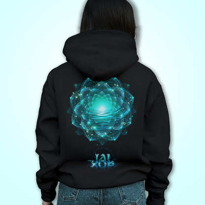 Black Hoodie Sweatshirt | Jal - Water - Panch Mahabhuta Unisex