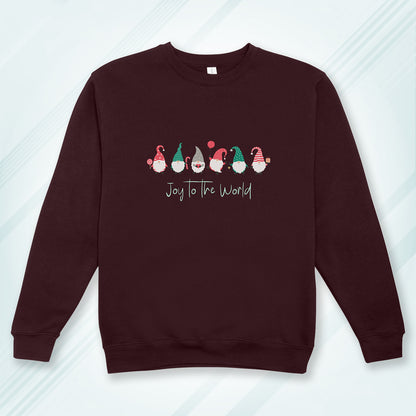 Cotton Printed Unisex Sweatshirt Joy to the World