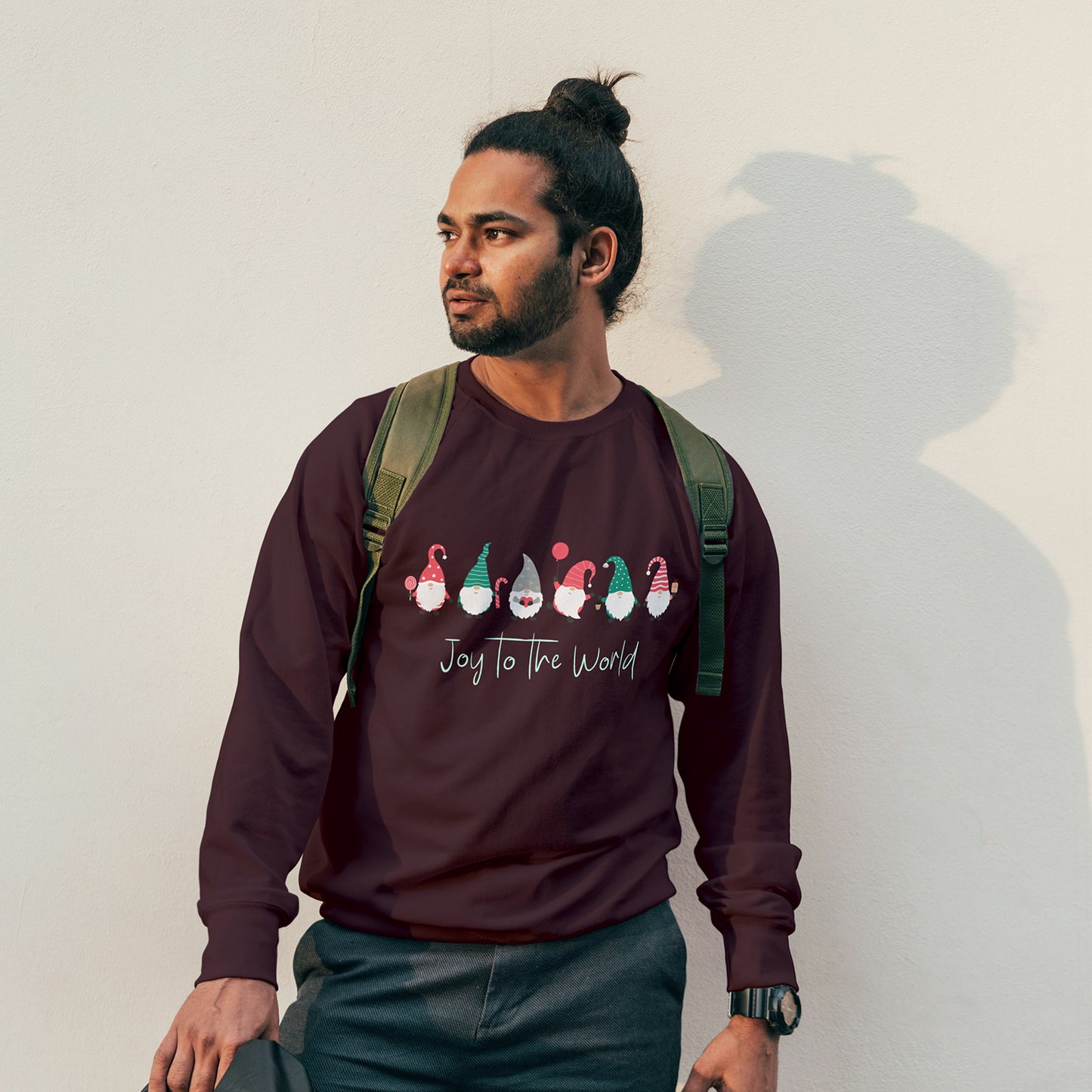 Cotton Printed Unisex Sweatshirt Joy to the World