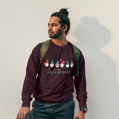 Cotton Printed Unisex Sweatshirt Joy to the World