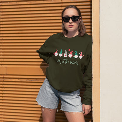 Cotton Printed Unisex Sweatshirt Joy to the World