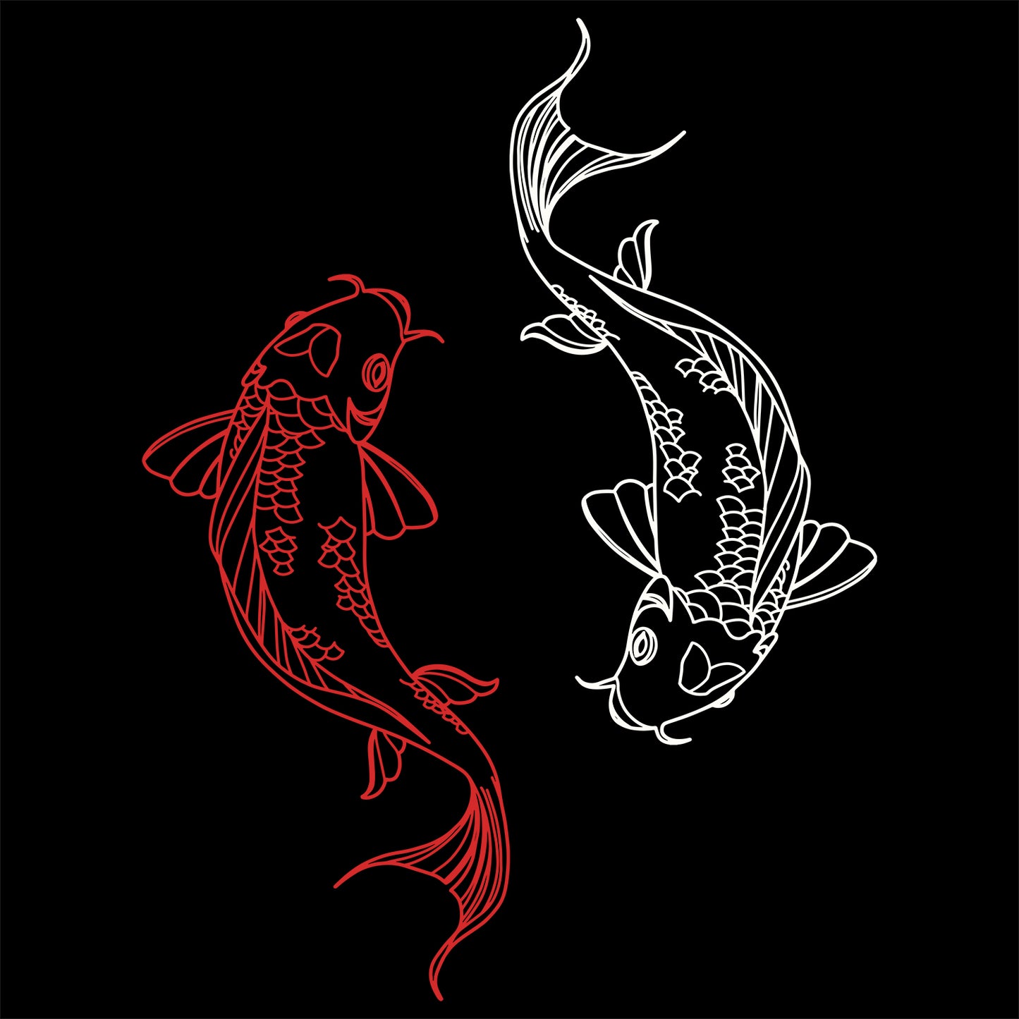 Koi Fish Cotton Round Neck Half Sleeve Crop Top | Women