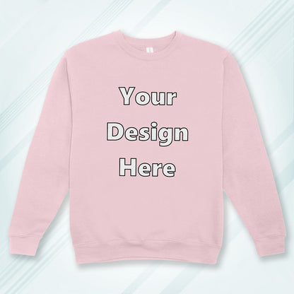 Light Pink Front Customized Cotton Solid Sweatshirt | Unisex