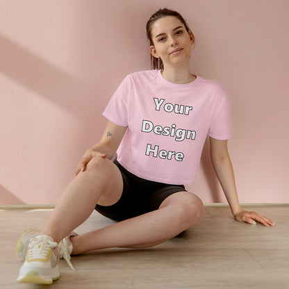 Light Pink Customized Regular Fit Crop Top Front Design | Women