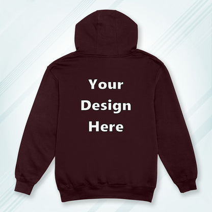 Maroon Back Customized Hoodie Sweatshirt | Unisex