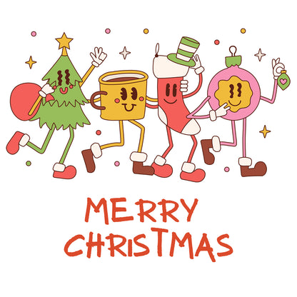 Cotton Printed Unisex Sweatshirt Merry Christmas Party