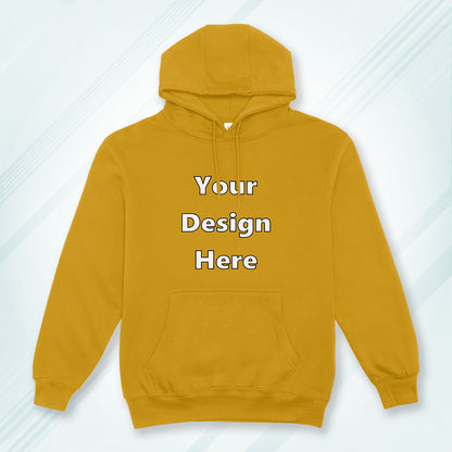 Mustard Yellow Front Customized Hoodie Sweatshirt | Unisex