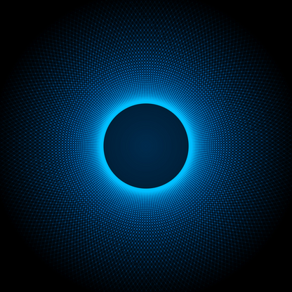 Black Hoodie Sweatshirt | Neon Blue Spirograph Unisex