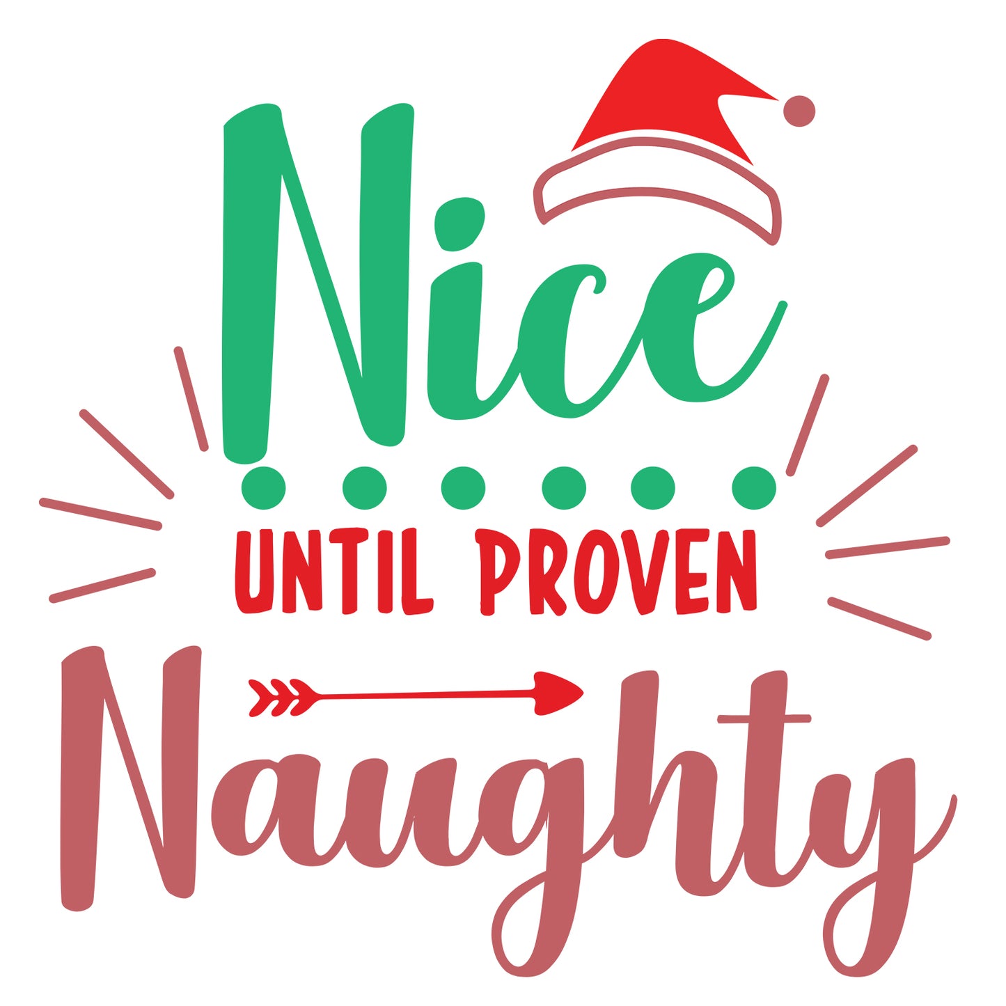 Nice Until Proven Naughty Cotton Round Neck Half Sleeve Crop Top | Women