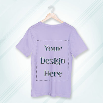 Lavender Round Neck Oversized Cotton Front Customized Design | Unisex