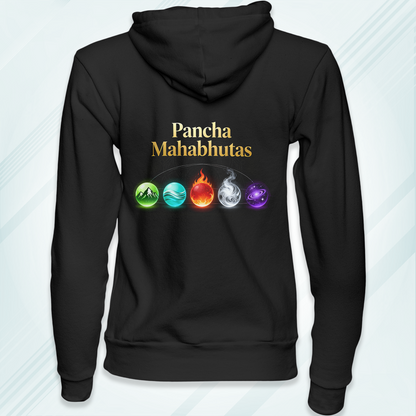 Black Hoodie Sweatshirt | Five Elements - Panch Mahabhuta Unisex
