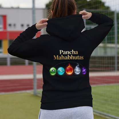 Black Hoodie Sweatshirt | Five Elements - Panch Mahabhuta Unisex