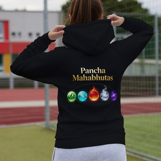 Black Hoodie Sweatshirt | Five Elements - Panch Mahabhuta Unisex