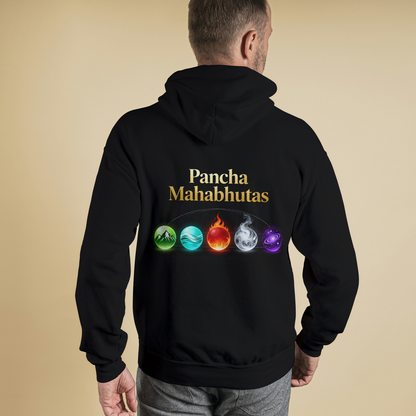 Black Hoodie Sweatshirt | Five Elements - Panch Mahabhuta Unisex