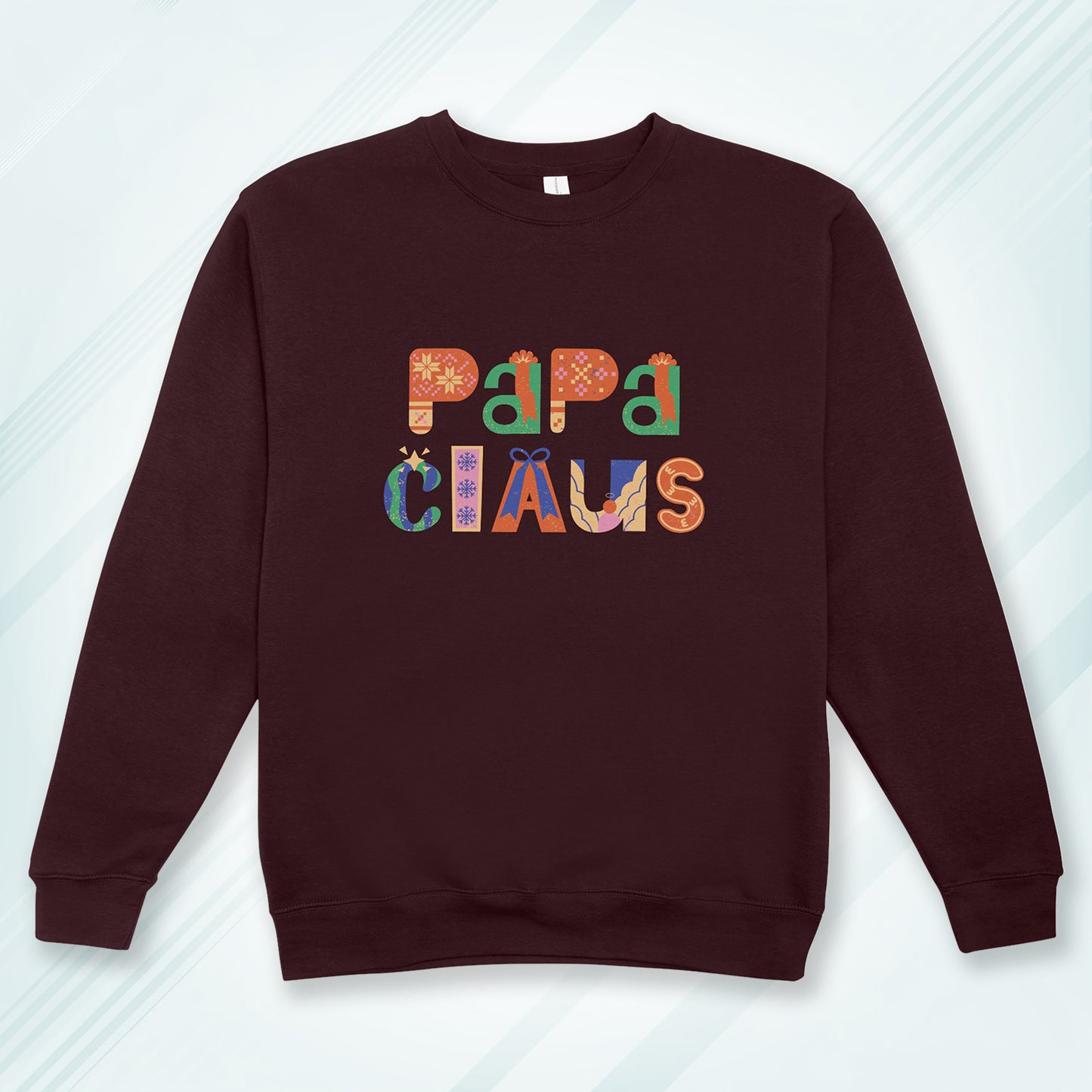 Cotton Printed Unisex Sweatshirt Papa Claus