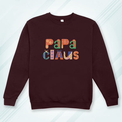 Cotton Printed Unisex Sweatshirt Papa Claus