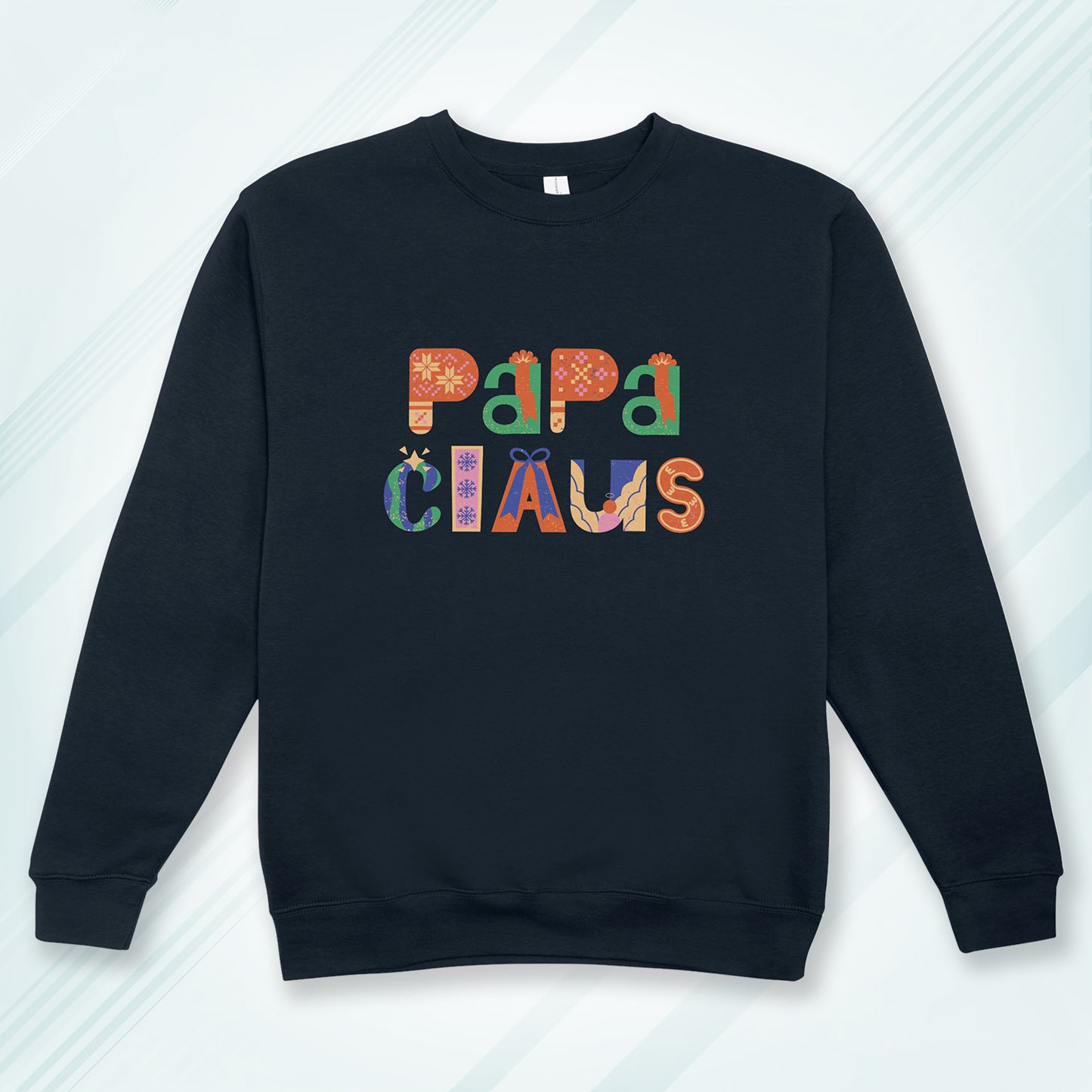 Cotton Printed Unisex Sweatshirt Papa Claus