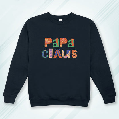 Cotton Printed Unisex Sweatshirt Papa Claus
