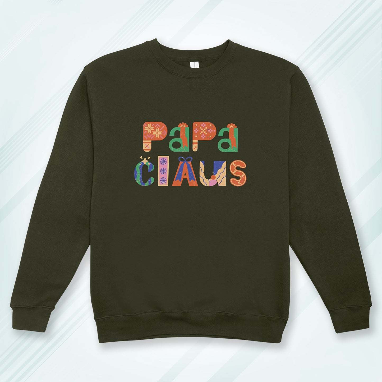 Cotton Printed Unisex Sweatshirt Papa Claus