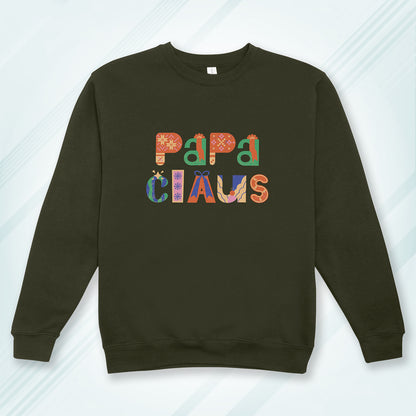 Cotton Printed Unisex Sweatshirt Papa Claus