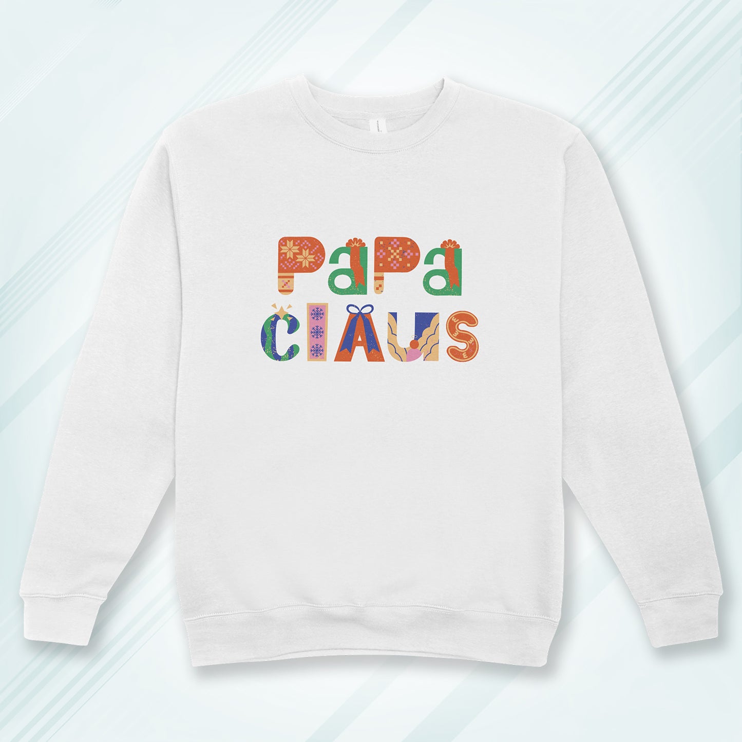 Cotton Printed Unisex Sweatshirt Papa Claus