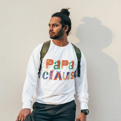 Cotton Printed Unisex Sweatshirt Papa Claus