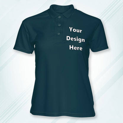 Petrol Blue Customized Polo T-Shirt Front Pocket Design Regular Fit | Men