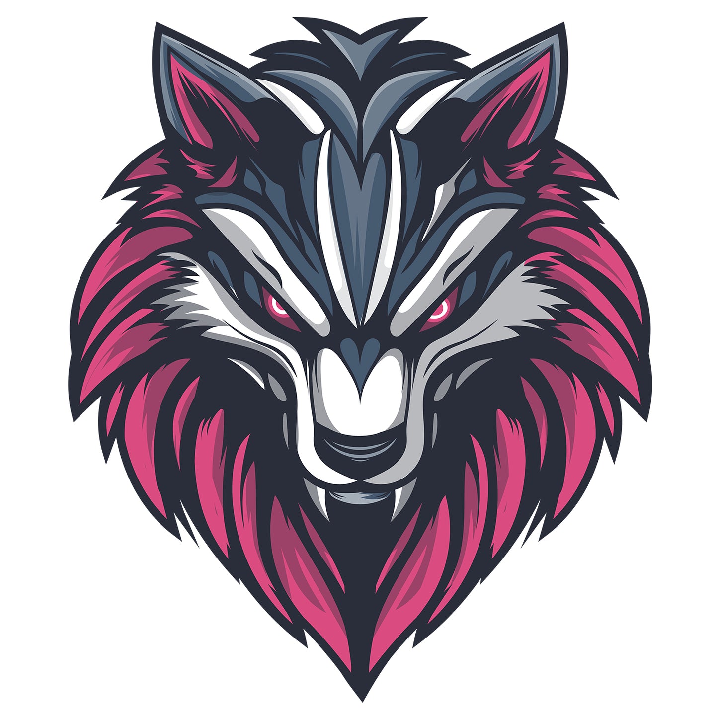 Pink Wolf Cotton Round Neck Half Sleeve Crop Top | Women