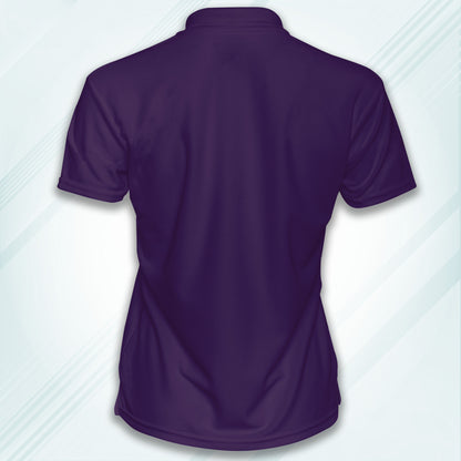 Purple Men's Solid Regular Fit Polo