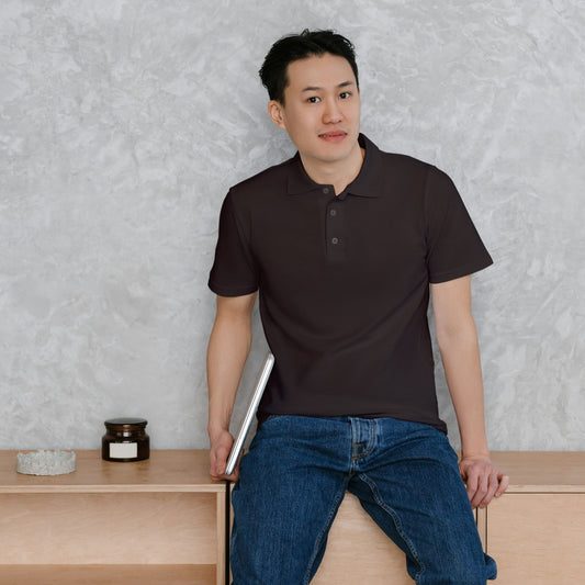 Coffee Brown Men's Solid Regular Fit Polo