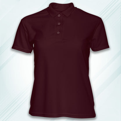 Maroon Men's Solid Regular Fit Polo