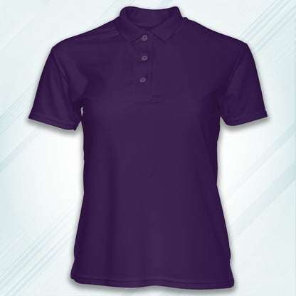 Purple Men's Solid Regular Fit Polo