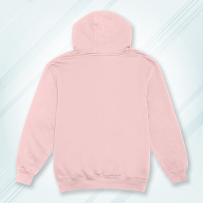 Light Pink Solid Hooded Sweatshirt | Hoodies