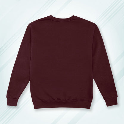 Maroon Cotton Solid Sweatshirt for Men & Women