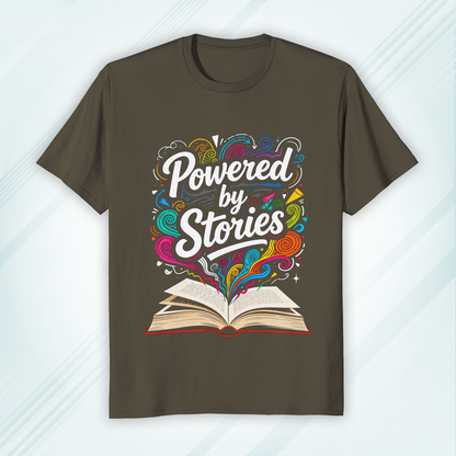 Round Neck Classic Crew T-shirt Powered by Stories