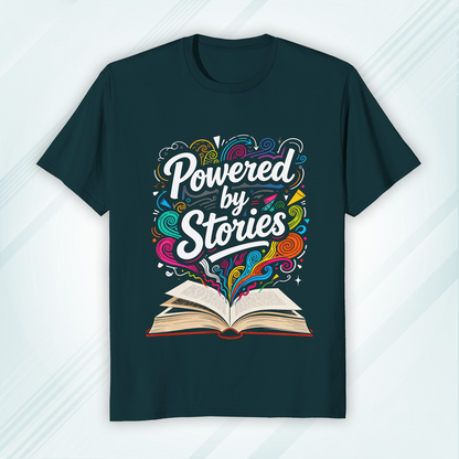 Round Neck Classic Crew T-shirt Powered by Stories