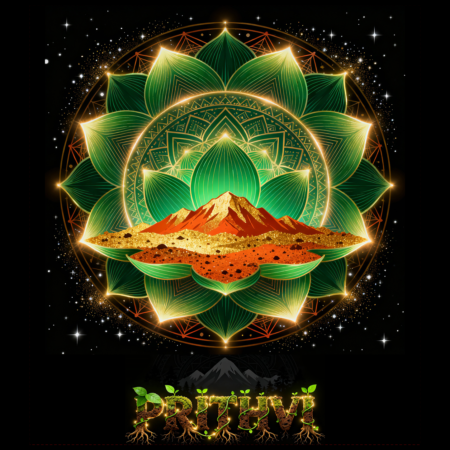 Black Hoodie Sweatshirt | Prithvi - Earth - Panch Mahabhuta Unisex