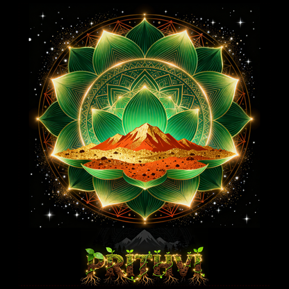 Black Hoodie Sweatshirt | Prithvi - Earth - Panch Mahabhuta Unisex