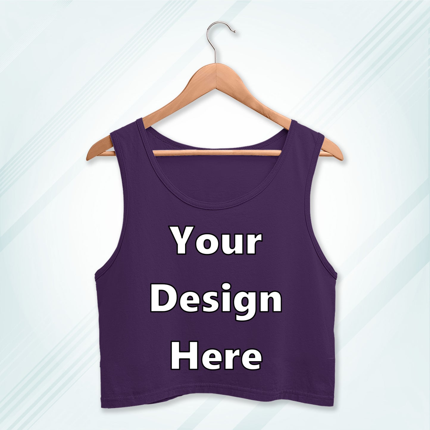Purple Customized Sleeveless Crop Tank Design | Women