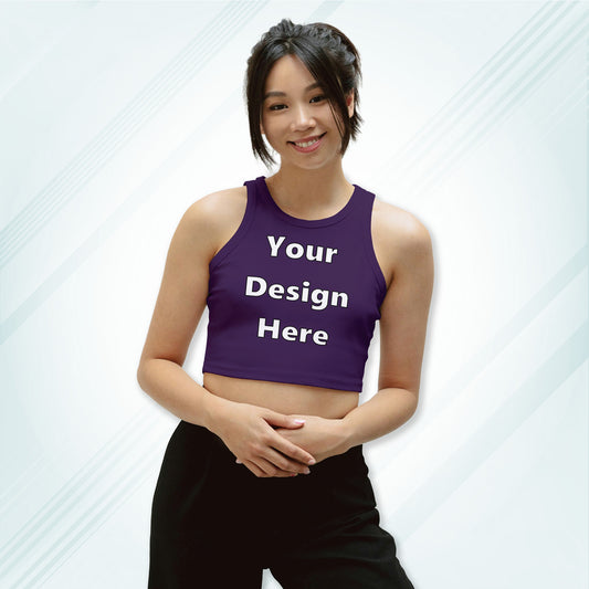 Purple Customized Sleeveless Crop Tank Design | Women